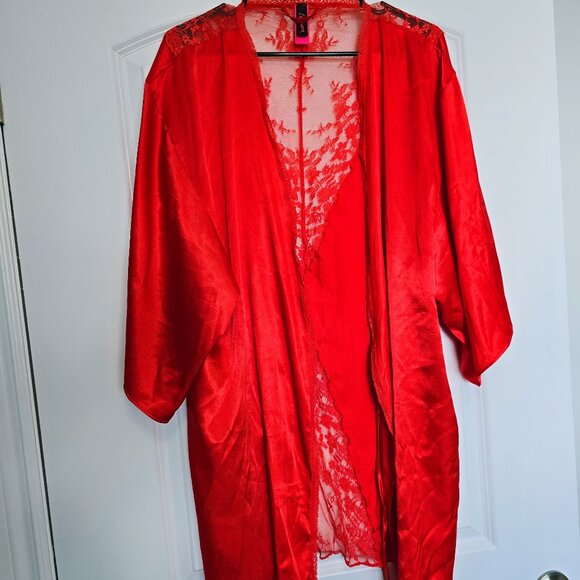 La SENZA Other - LaSenza Red Satin and Lace Robe